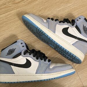 Jordan Light Blue and White Sneakers